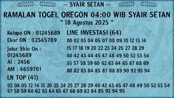 Prediksi Oregon 04:00 WIB