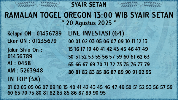 Prediksi Oregon 13:00 WIB