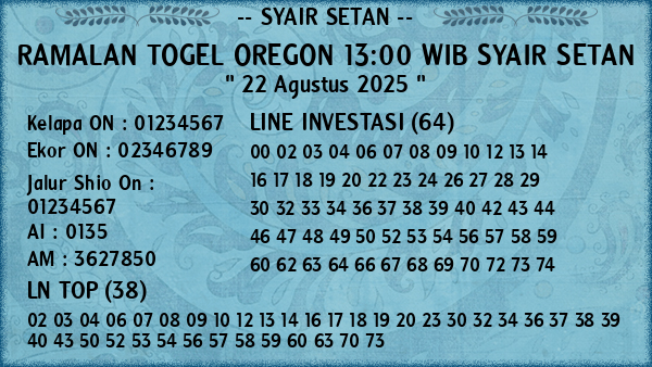 Prediksi Oregon 13:00 WIB