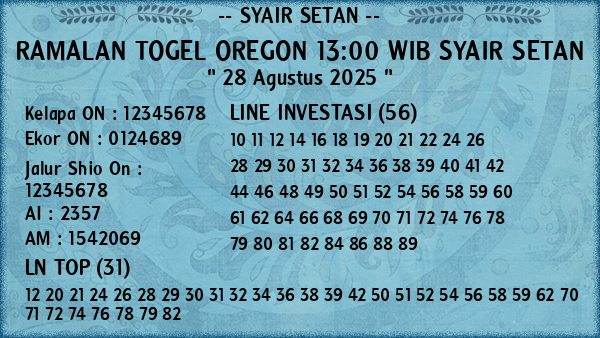Prediksi Oregon 13:00 WIB
