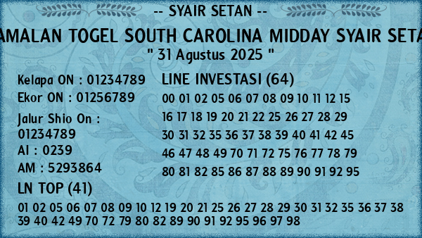 Prediksi South Carolina Midday