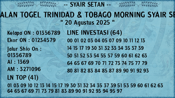 Prediksi Trinidad & Tobago Morning
