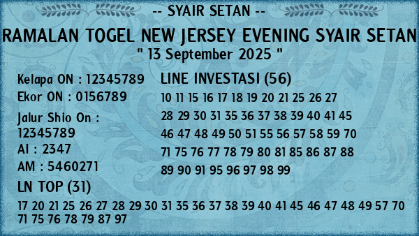 Prediksi New Jersey Evening