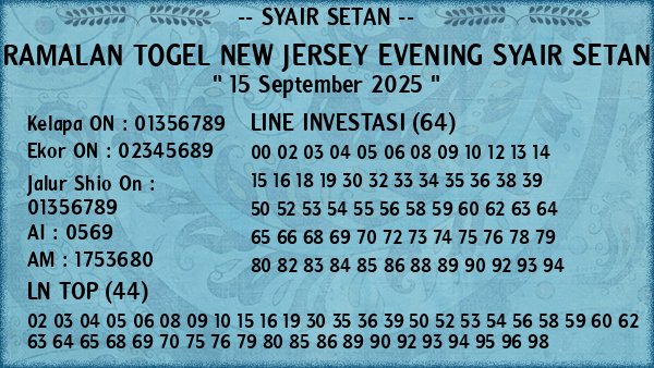 Prediksi New Jersey Evening