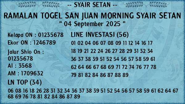 Prediksi San Juan Morning