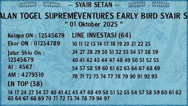 Prediksi Supremeventures Early Bird