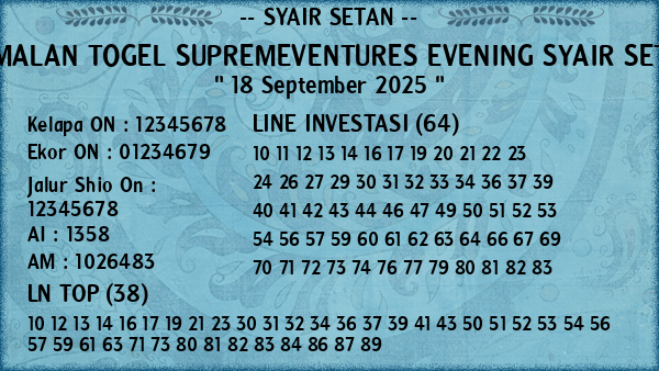 Prediksi Supremeventures Evening