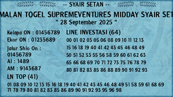 Prediksi Supremeventures Midday