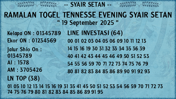 Prediksi Tennesse Evening