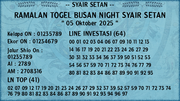 Prediksi Busan Night