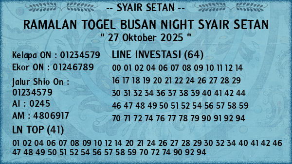 Prediksi Busan Night