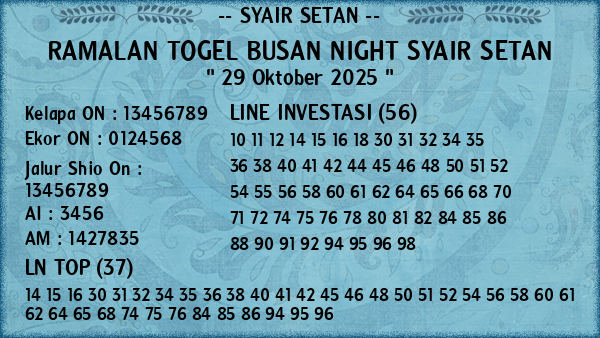 Prediksi Busan Night