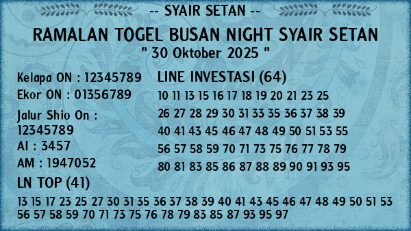 Prediksi Busan Night