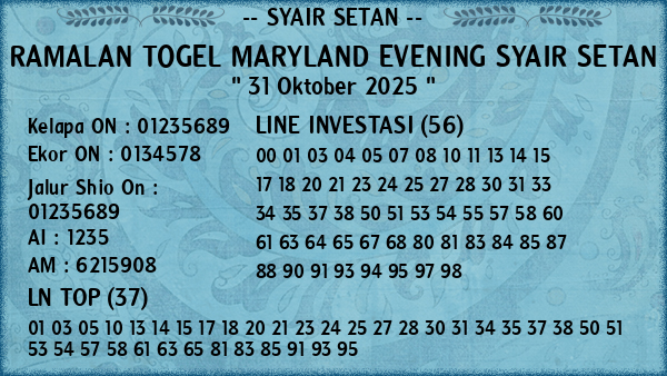 Prediksi Maryland Evening