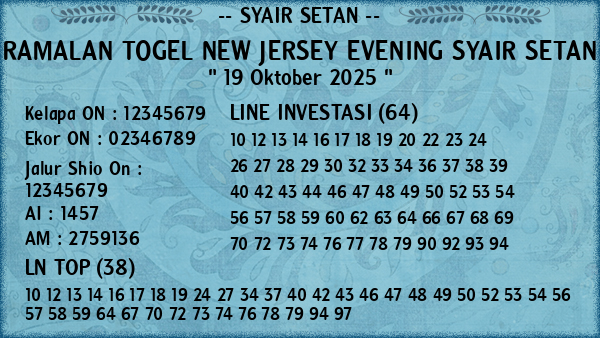 Prediksi New Jersey Evening