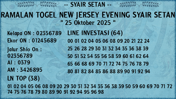 Prediksi New Jersey Evening