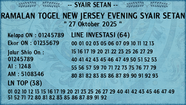 Prediksi New Jersey Evening