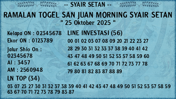 Prediksi San Juan Morning