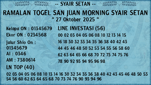 Prediksi San Juan Morning