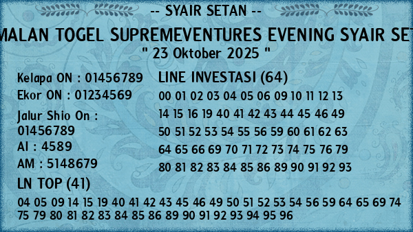 Prediksi Supremeventures Evening