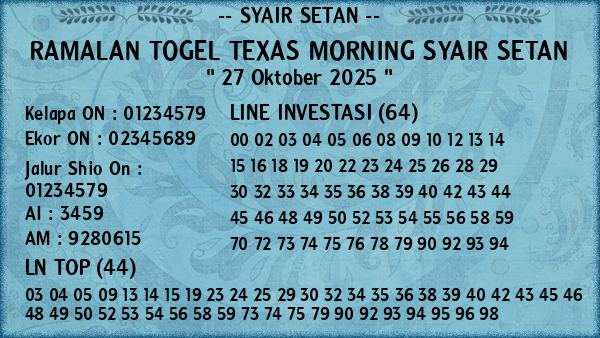 Prediksi Texas Morning