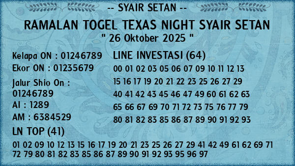 Prediksi Texas Night