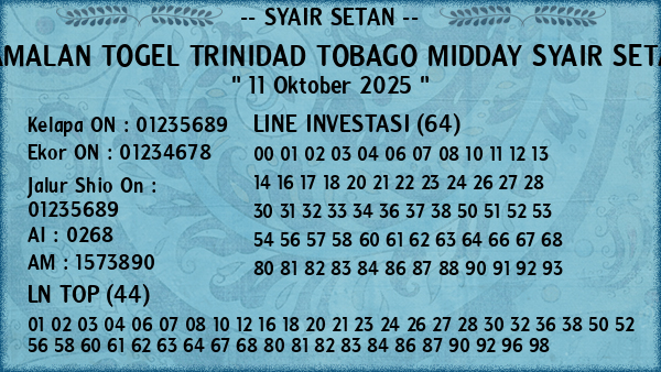 Prediksi Trinidad Tobago Midday