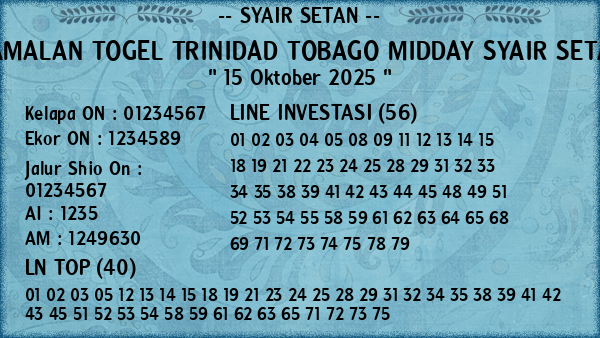 Prediksi Trinidad Tobago Midday