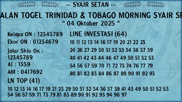 Prediksi Trinidad & Tobago Morning