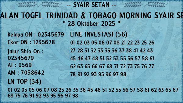 Prediksi Trinidad & Tobago Morning