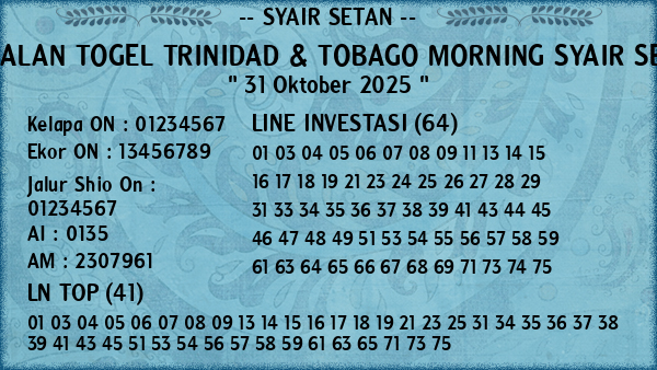 Prediksi Trinidad & Tobago Morning