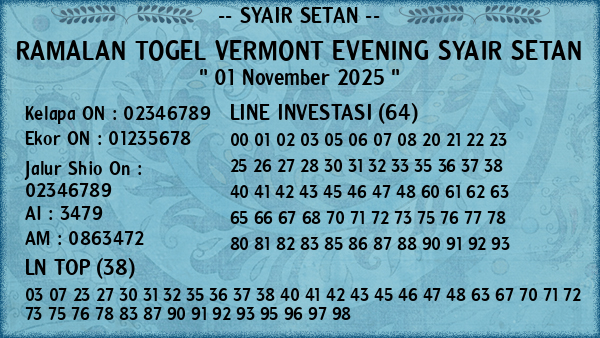 Prediksi Vermont Evening