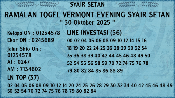 Prediksi Vermont Evening