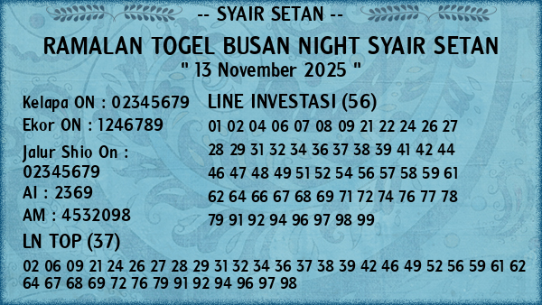 Prediksi Busan Night