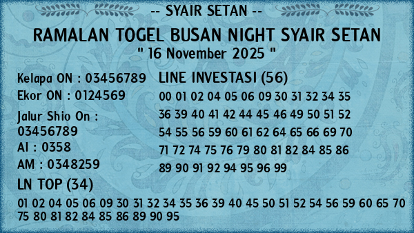 Prediksi Busan Night