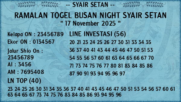 Prediksi Busan Night