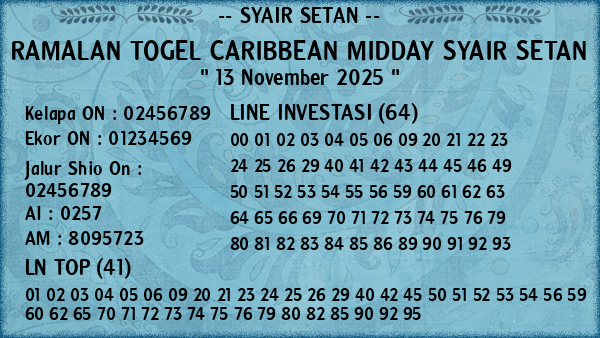 Prediksi Caribbean Midday