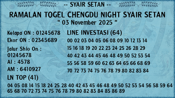 Prediksi Chengdu Night