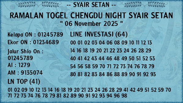 Prediksi Chengdu Night
