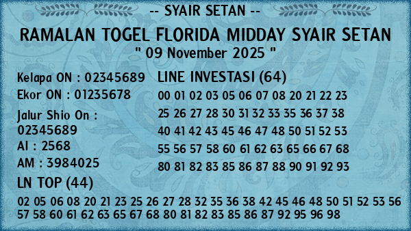 Prediksi Florida Midday