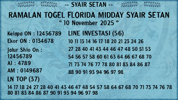 Prediksi Florida Midday