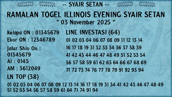 Prediksi Illinois Evening