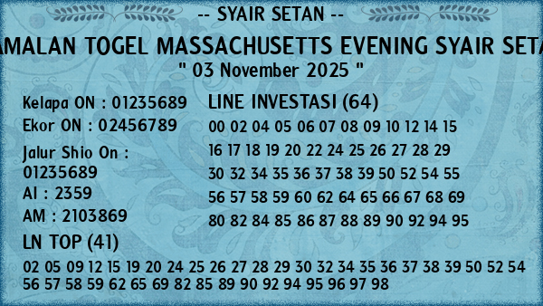 Prediksi Massachusetts Evening