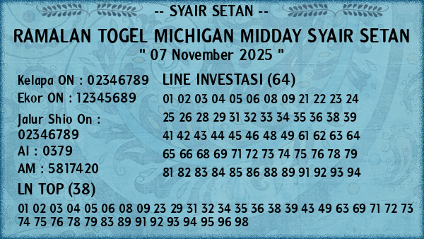 Prediksi Michigan Midday
