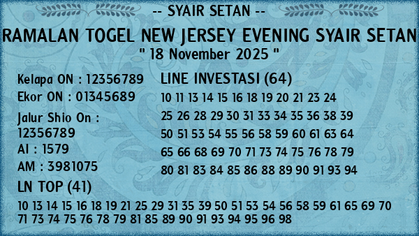 Prediksi New Jersey Evening