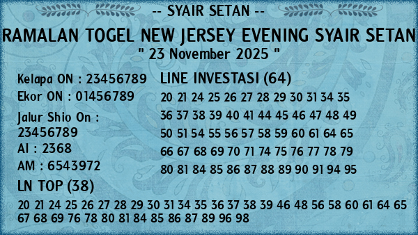 Prediksi New Jersey Evening