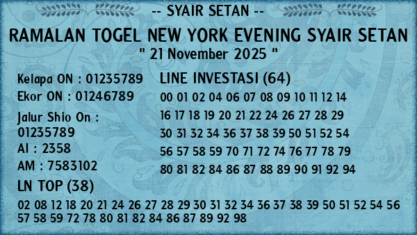 Prediksi New York Evening