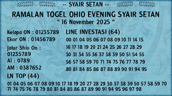 Prediksi Ohio Evening