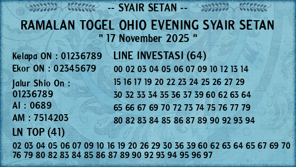 Prediksi Ohio Evening