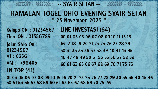 Prediksi Ohio Evening